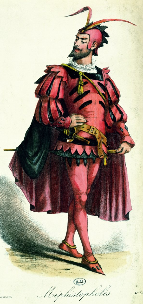 Verkleedkostuum voor Mephistopheles, uit L