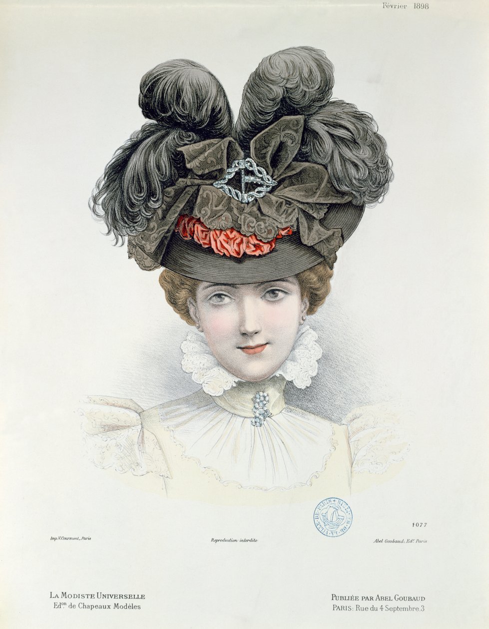 Modeplaat uit La Modiste Universelle, februari 1898 door French School