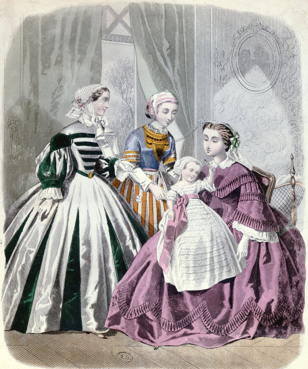 Modeplaat uit Le Monde Elegant 1859 door French School