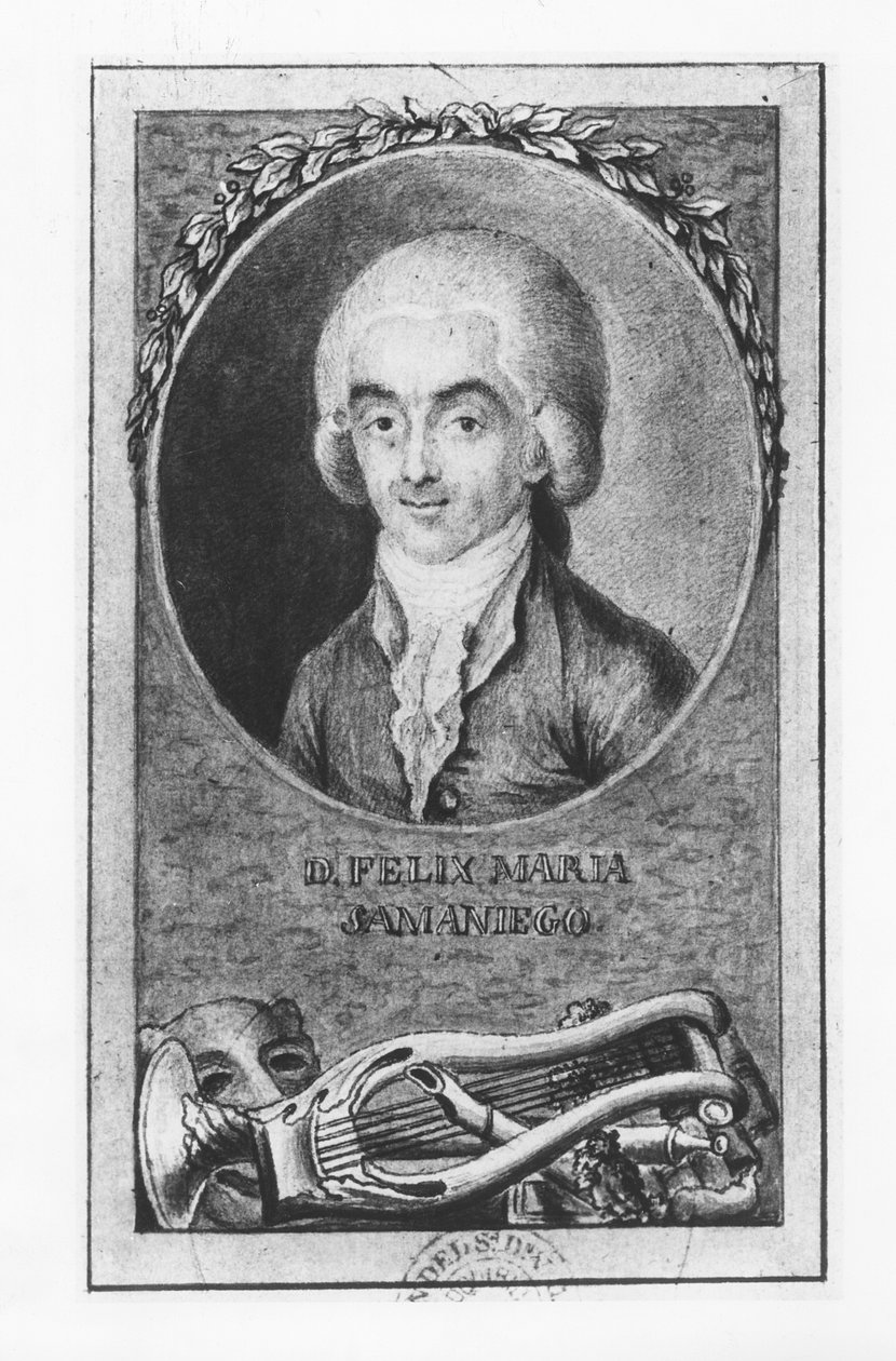 Felix Maria de Samaniego (litho) door French School