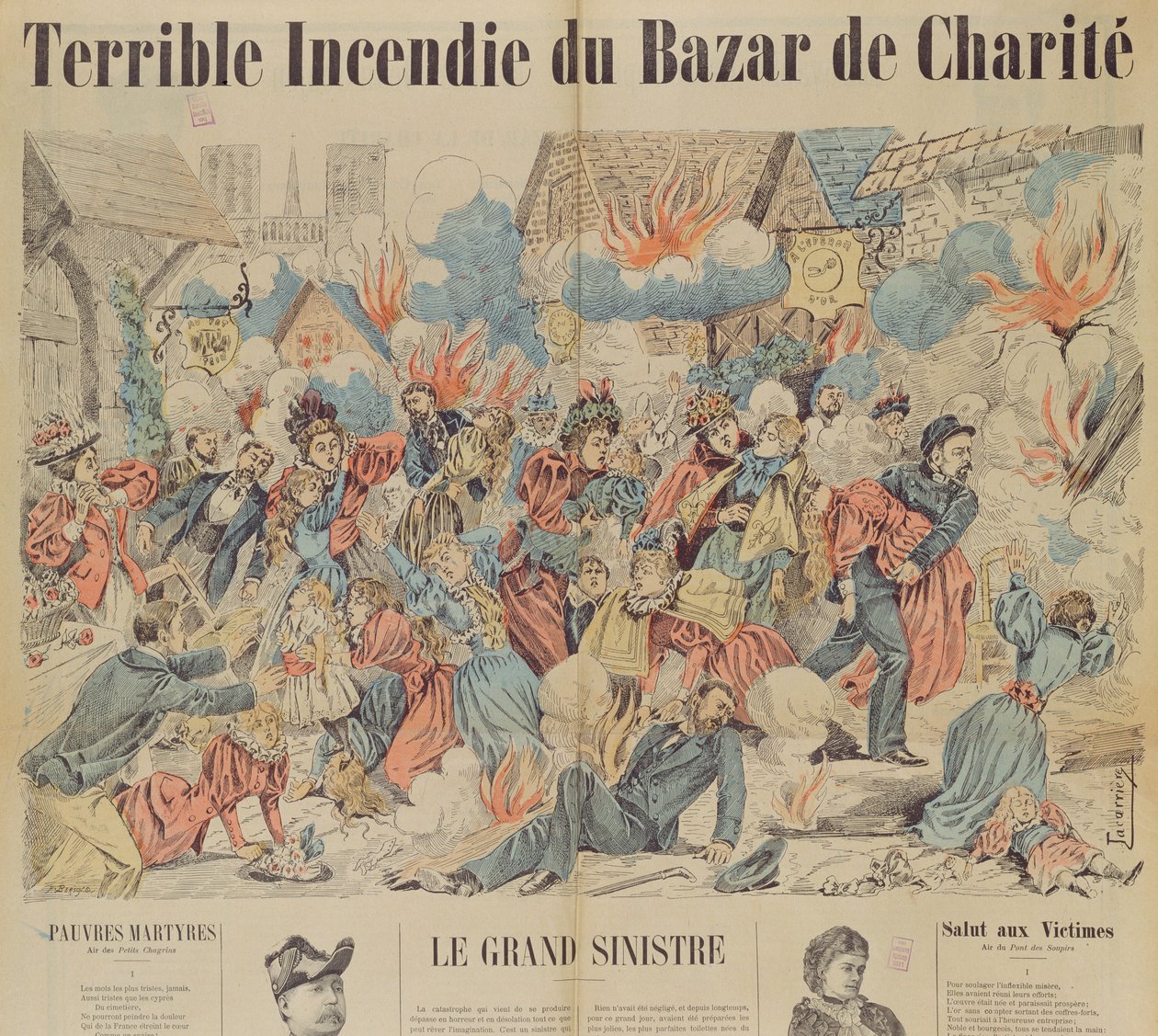 Brand in de Bazar de la Charite, 4 mei 1897 door French School