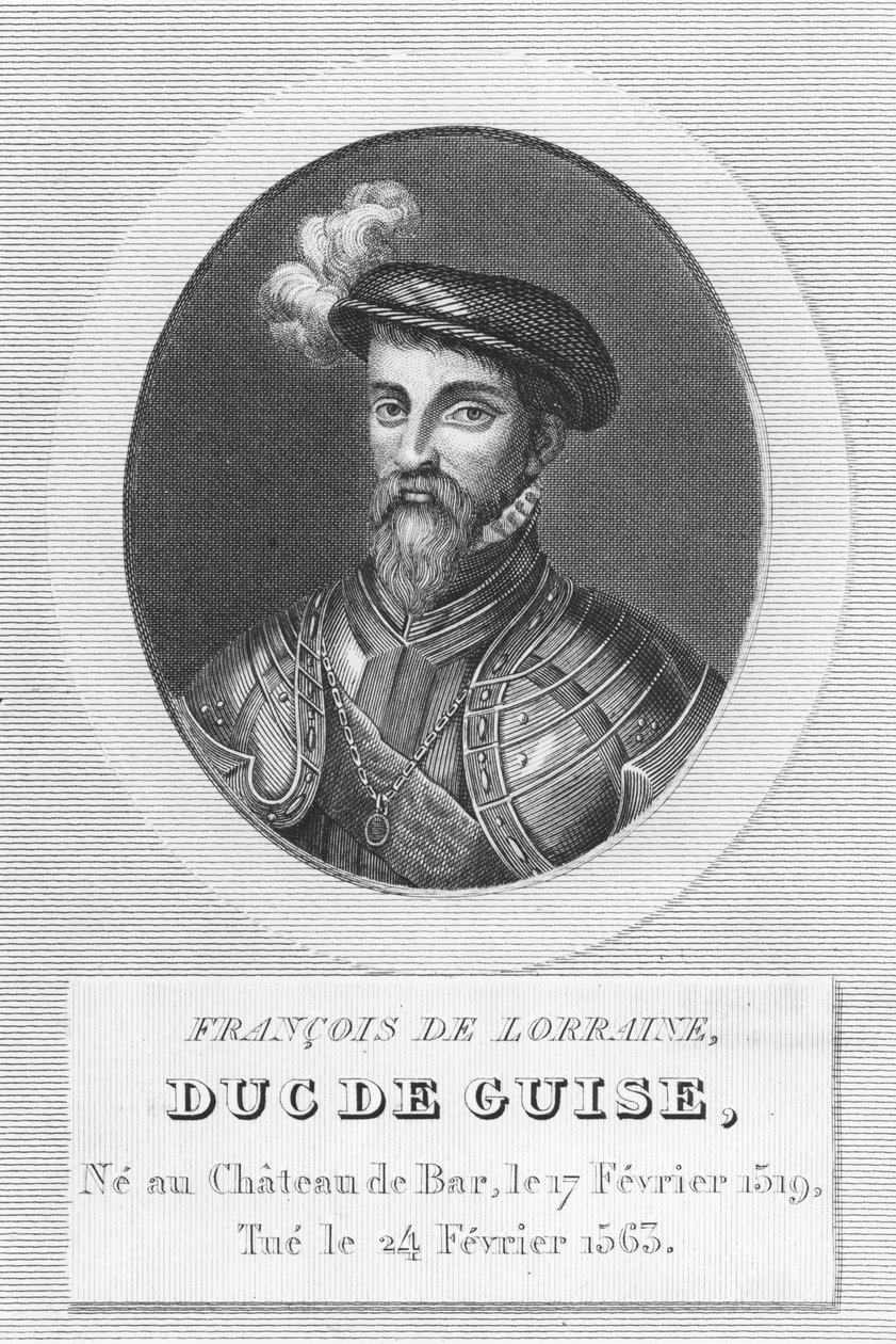 François de Lorraine, Hertog van Guise (gravure) door French School