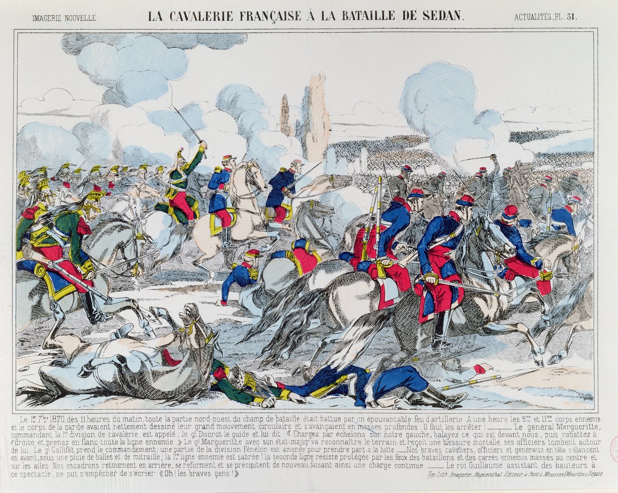Franse cavalerietroepen bij de slag om Sedan, 1 september 1870 door French School