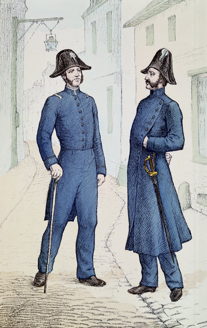 Franse politieagenten c.1829-30 door French School