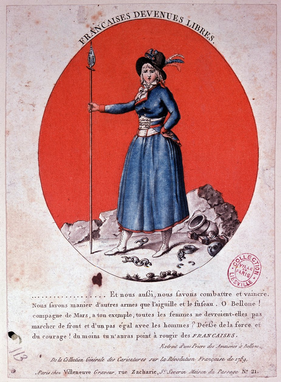 Franse mannen werden vrij in 1789 - gravure, Carnavalet door French School