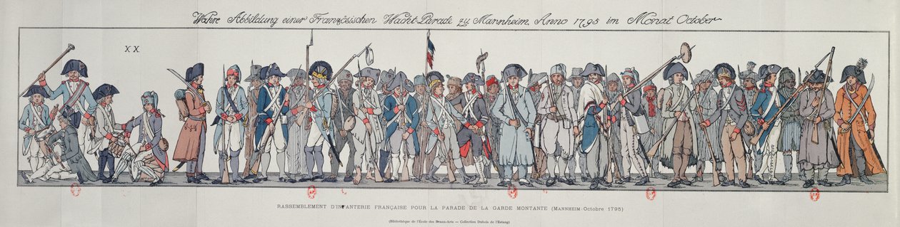 Franse soldaten in Duitsland, 1795 door French School