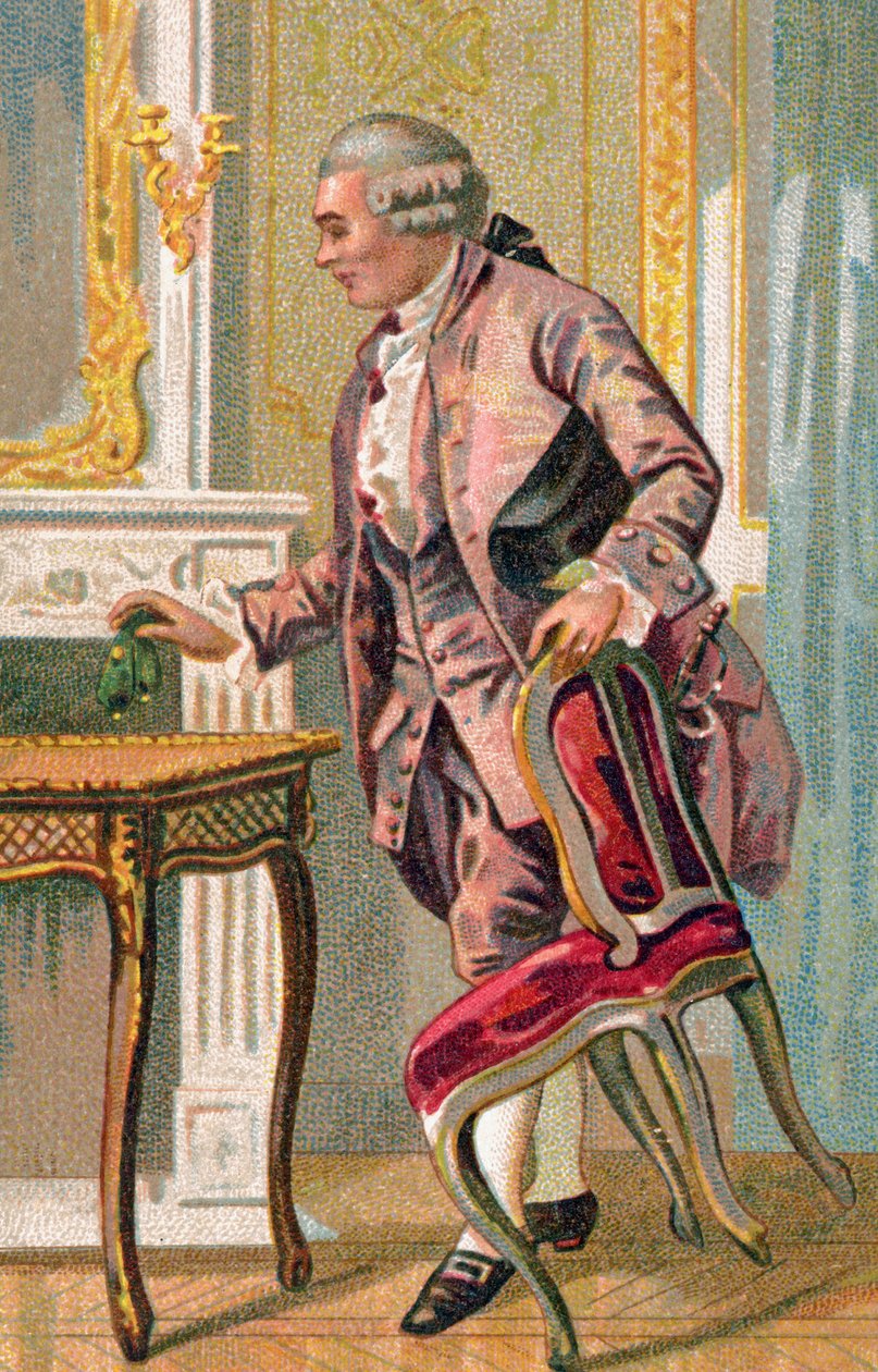 Franse schrijver Pierre Augustin Caron de Beaumarchais, ca. 1900 door French School
