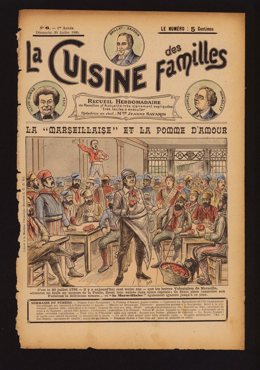 Verse tomaten en het zingen van La Marseillaise, Franse Revolutie door French School