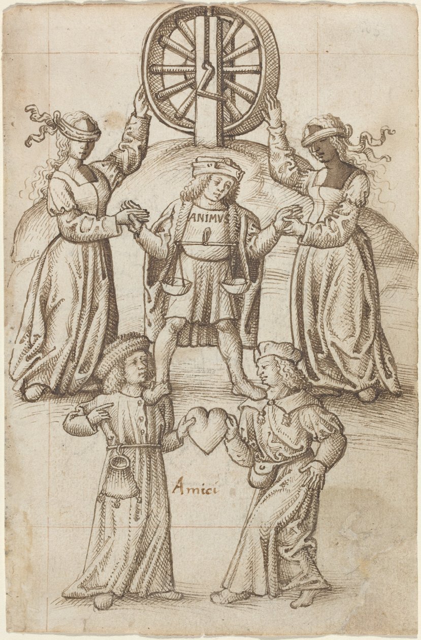 Vriendschap is gelijkheid; een vriend is een ander zelf [fol. 10 recto], c.1512-1515 (inkt op papier) door French School