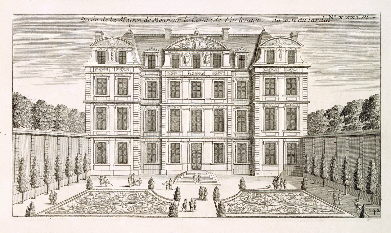 Tuinverhoging van het huis van Graaf Vartenaer, ca. 1720 door French School