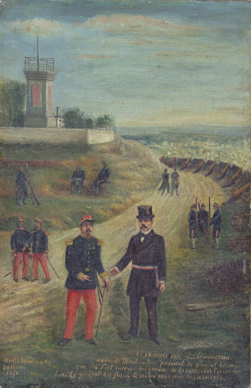Georges Clemenceau (1841-1929) als burgemeester van Montmartre 18 maart 1871 door French School