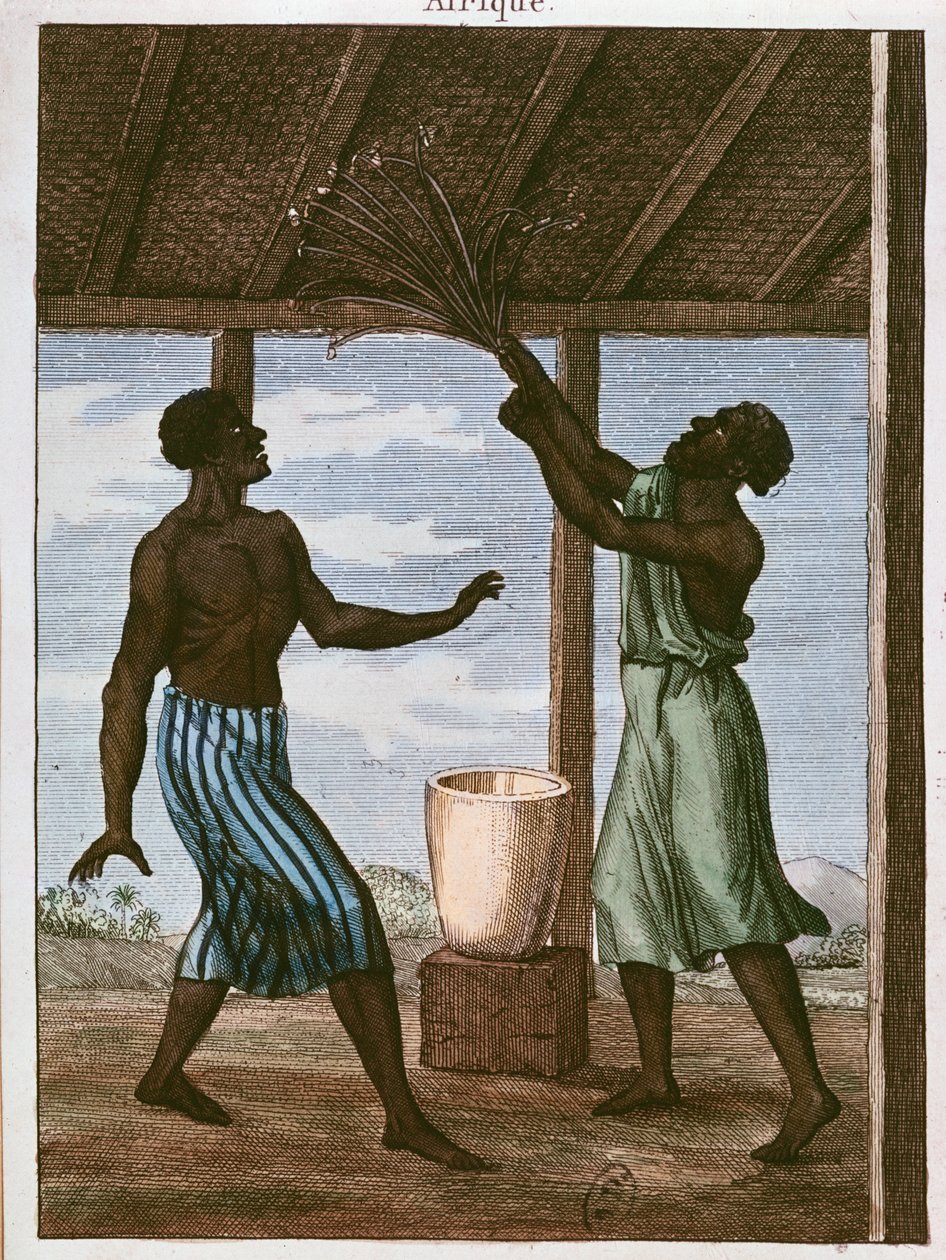 Goudkust zwarte die zijn lot raadpleegt, 1812 door French School
