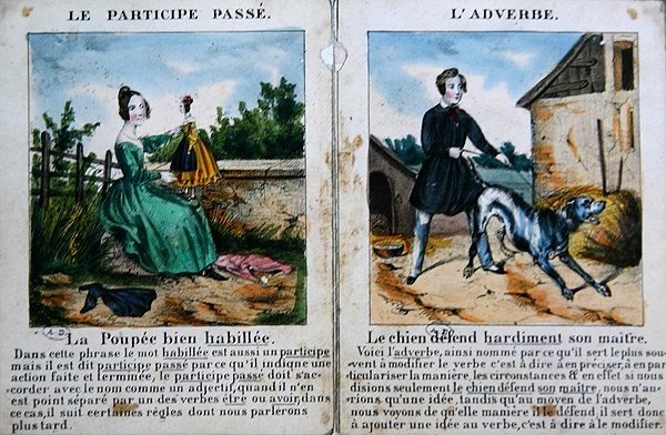 Grammatica boek voor kinderen, ca. 1850 door French School