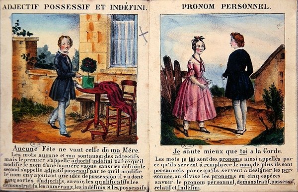 Grammatica boek voor kinderen, ca. 1850 door French School
