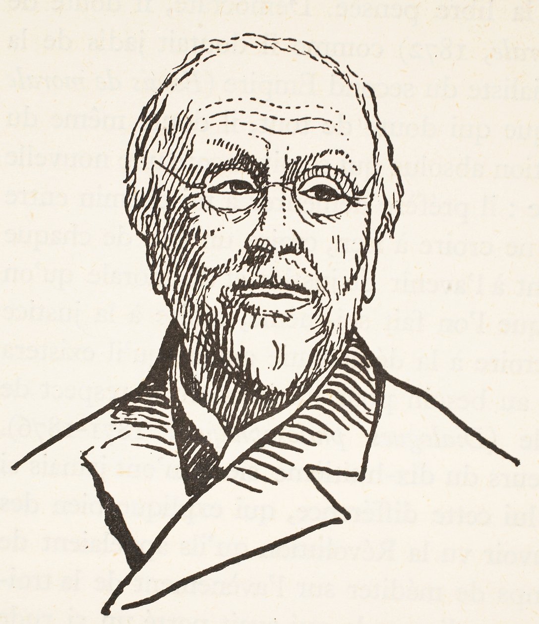 H. Taine, illustratie uit Histoire de la Nation Francaise, Sciences, Volumes I & II, door Gabriel Hanotaux, 1924 door French School