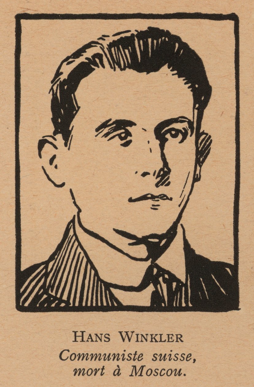 Hans Winkler, Zwitserse communist (litho) door French School