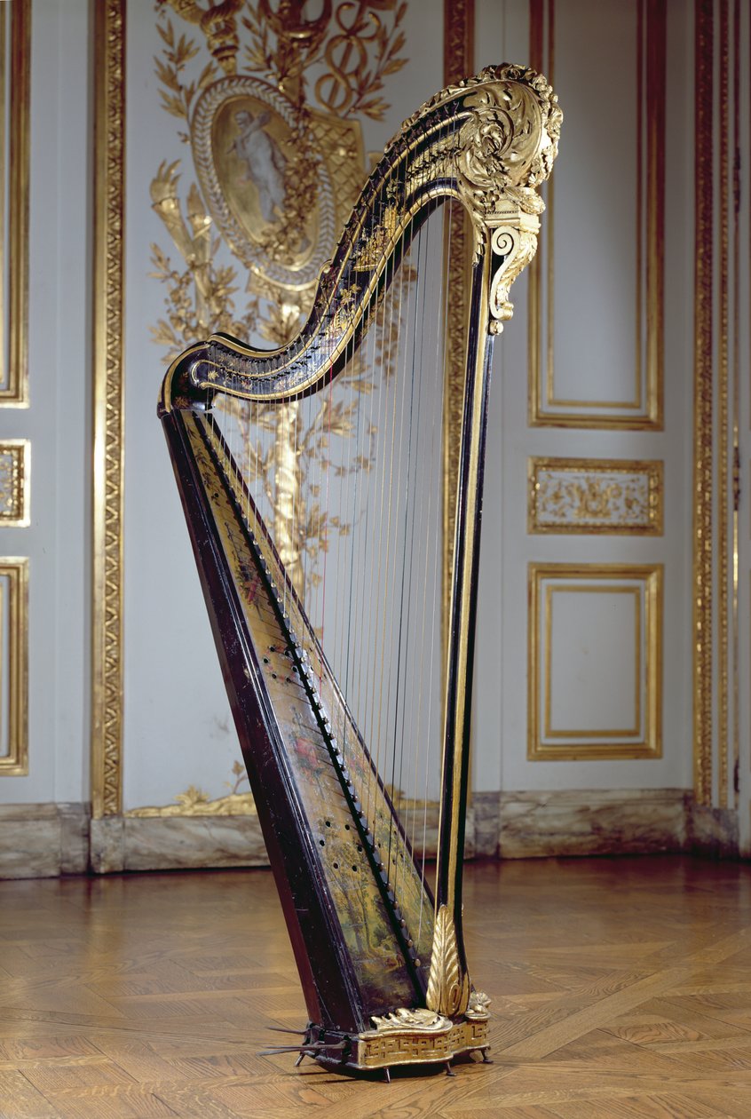 Harp behorend tot Koningin Marie Antoinette door French School