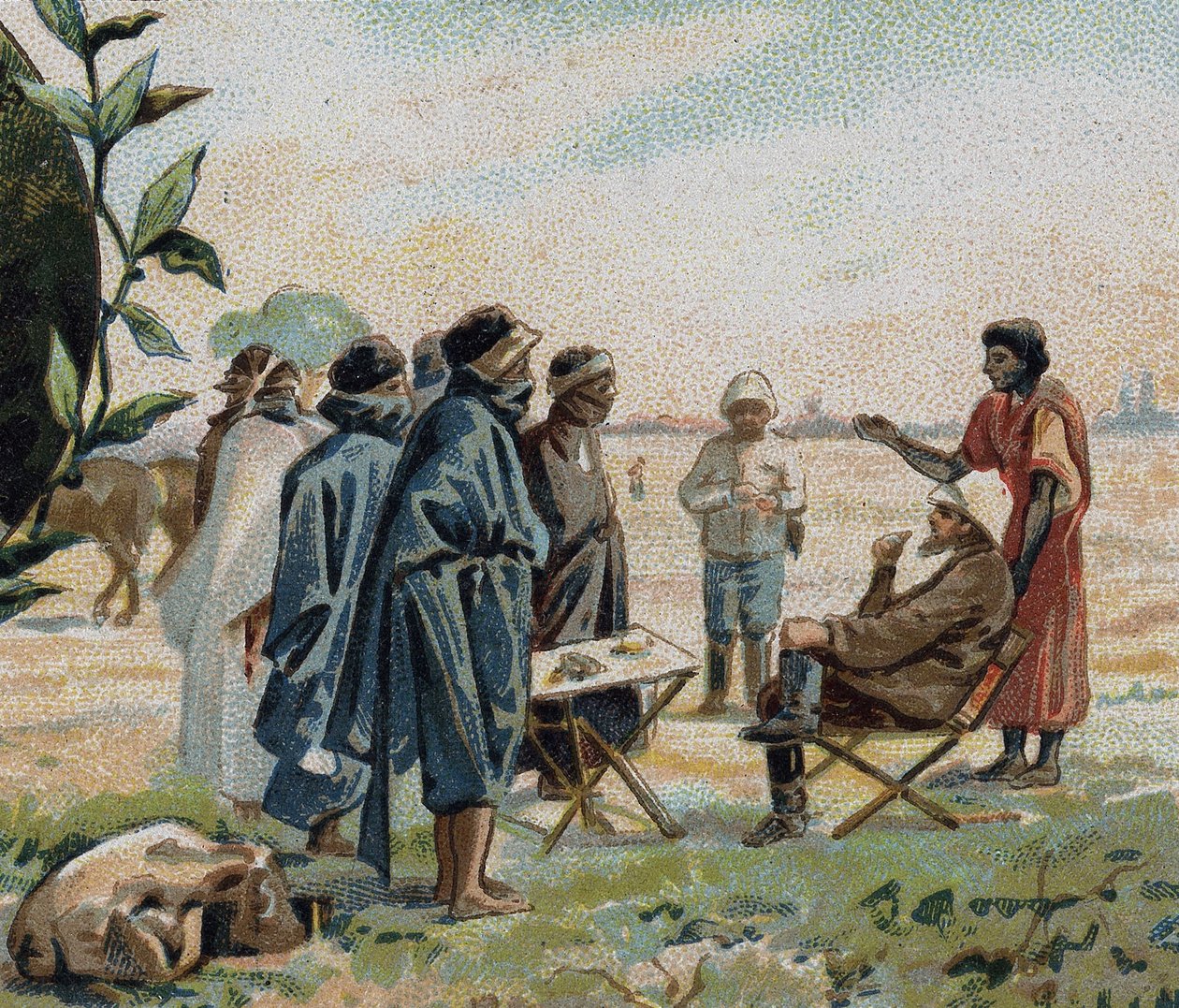 Henri Duveyrier, Franse geograaf en reiziger (1840-1892), in gesprek met de Toeareg d