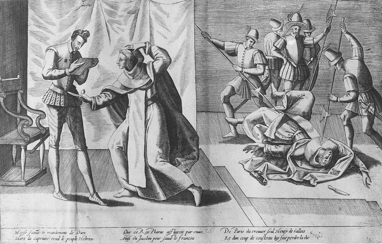 Hendrik III van Frankrijk vermoord door Jacques Clement, 1 augustus 1589 door French School