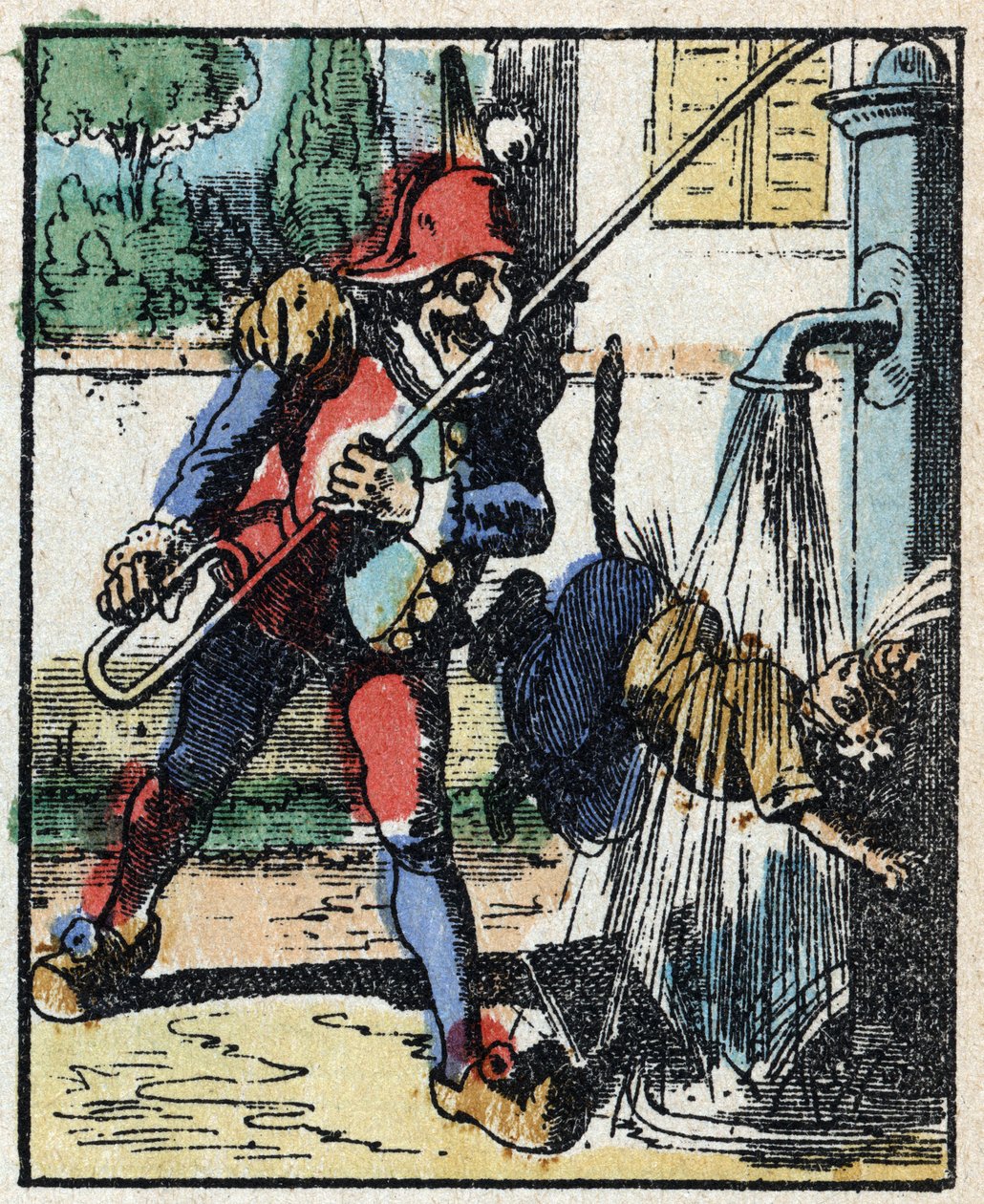 Geschiedenis van Dr. Pulcinella (Polichinelle). Houtsnede van Imaging Pellerin - Epinal, z.d. Eind 19e eeuw. door French School
