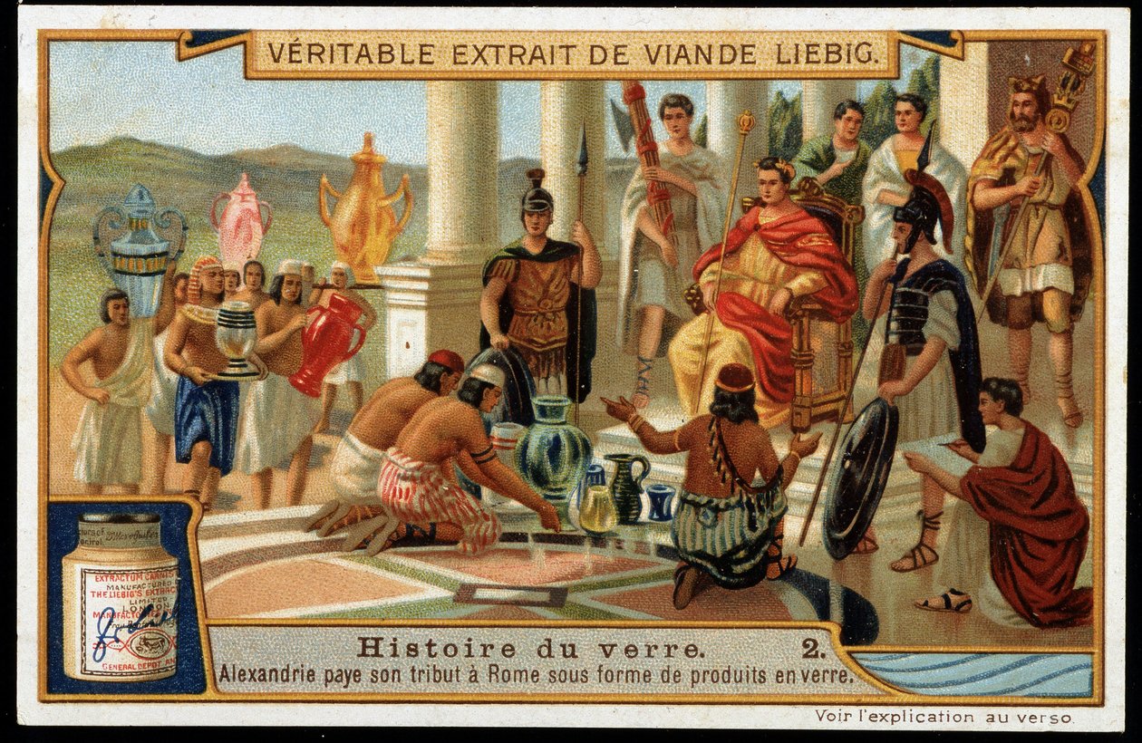 Geschiedenis van glas: Alexandrië betaalt zijn eerbetoon aan Rome in de vorm van glasproducten door French School