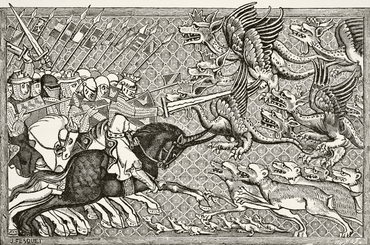 Hoe Alexander de draken bevocht en een soort beest genaamd schorpioen, uit 