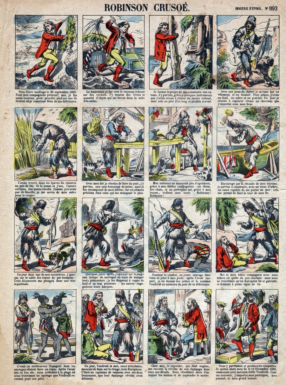 Illustratie voor het boek van Daniel Defoe 