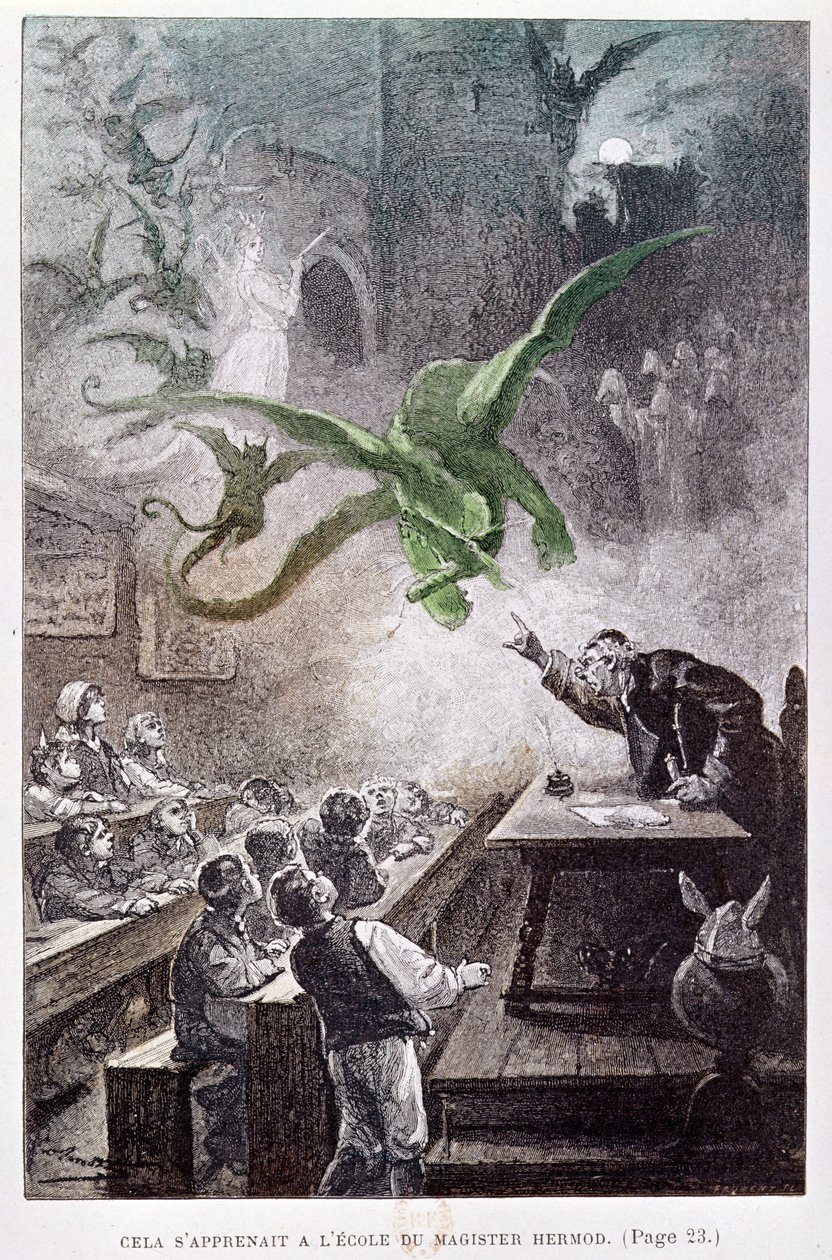 Illustratie uit Het kasteel in de Karpaten door Jules Verne 1892 door French School