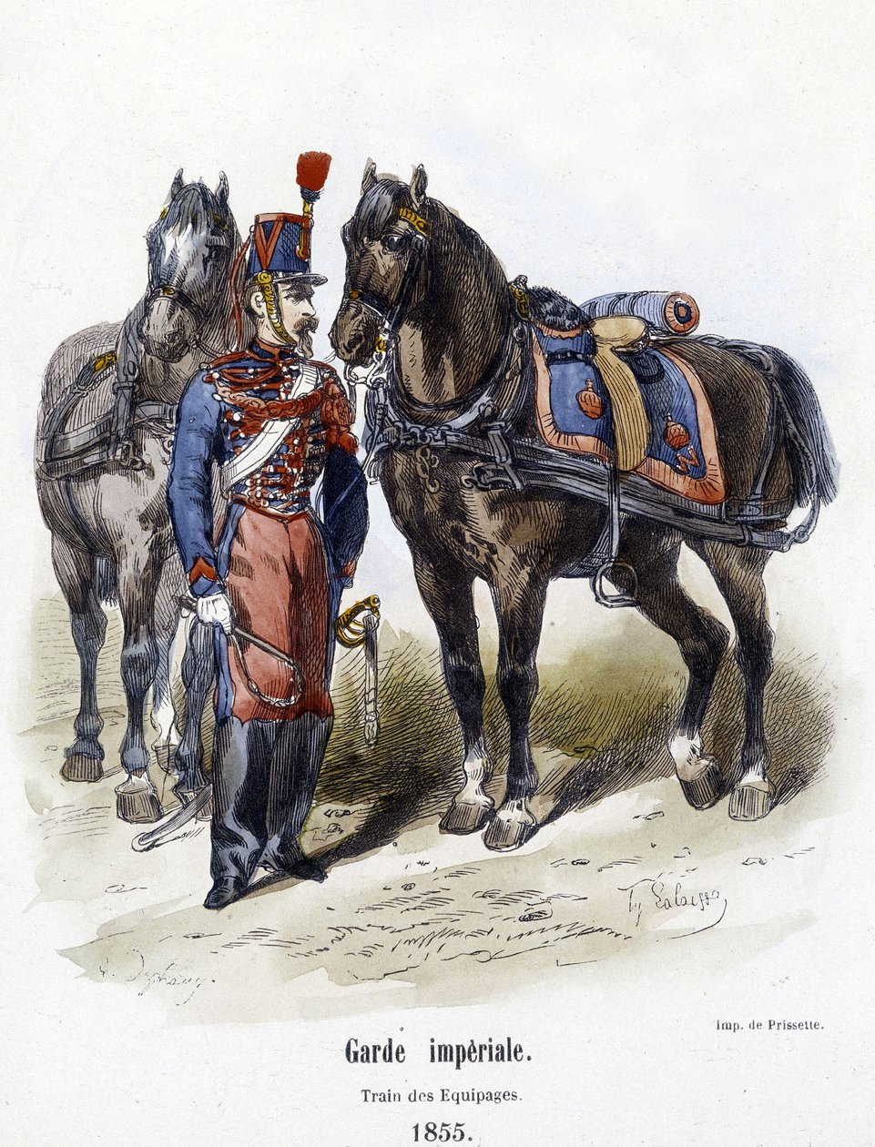 Keizerlijke garde: Trein van bemanningen in 1855 - in 