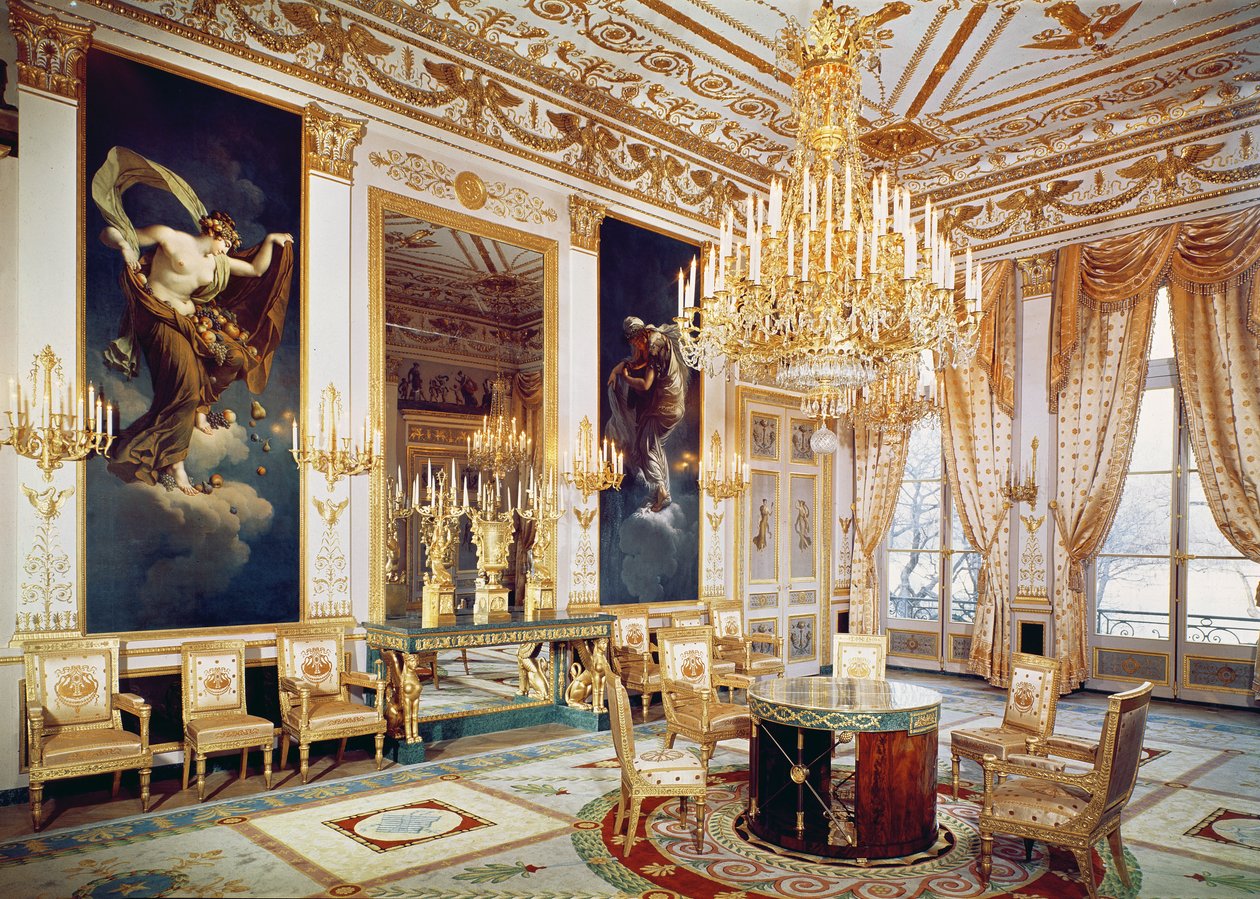 Interieur van de Salon des Quatre Saisons door French School
