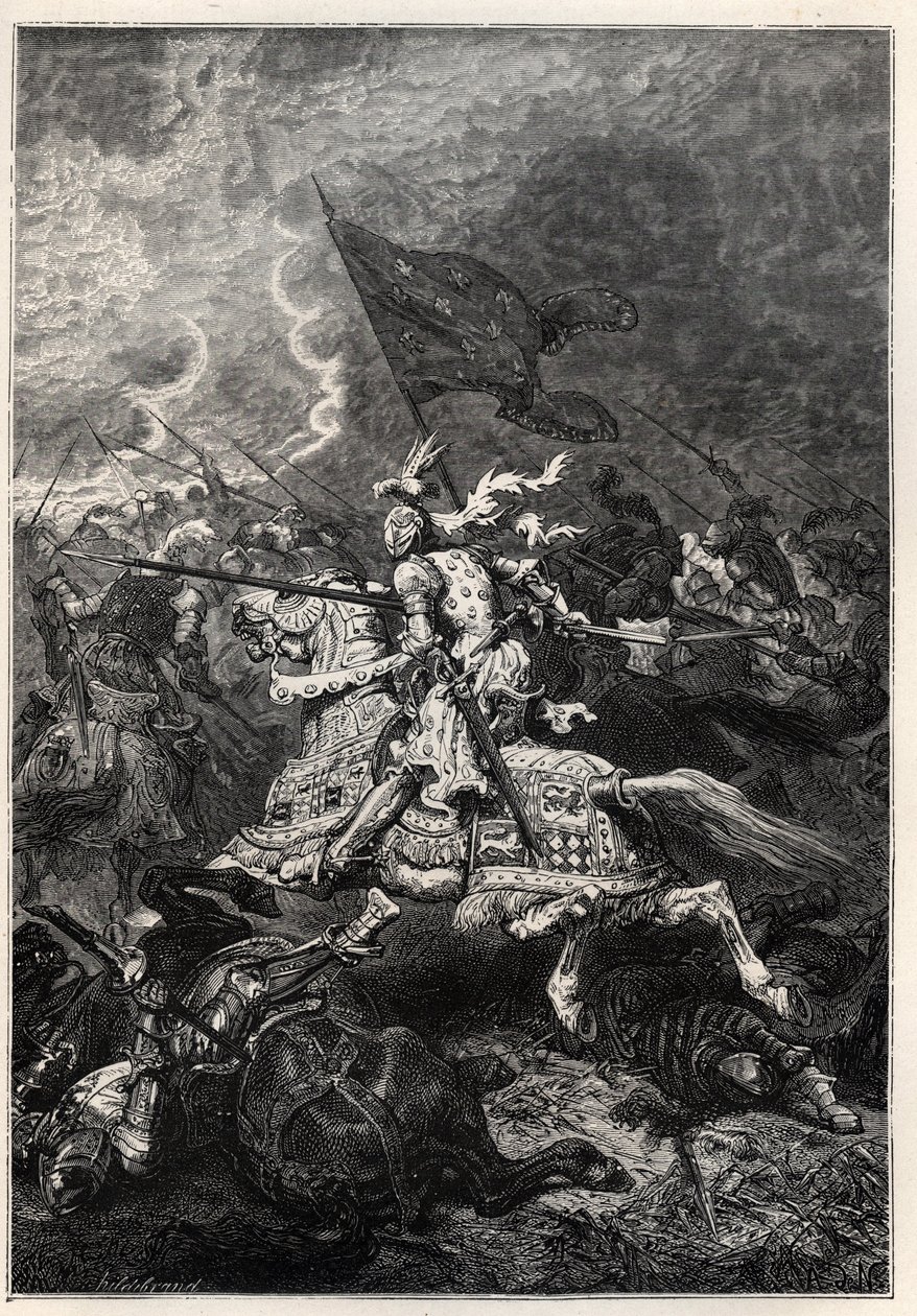 Italiaanse Oorlogen - Slag bij Fornovo - Liga van Venetië verslagen door Franse koning Karel VIII - 1e Italiaanse Oorlog - Slag bij Fornovo (Italië) onder Karel VIII 6 juli door French School