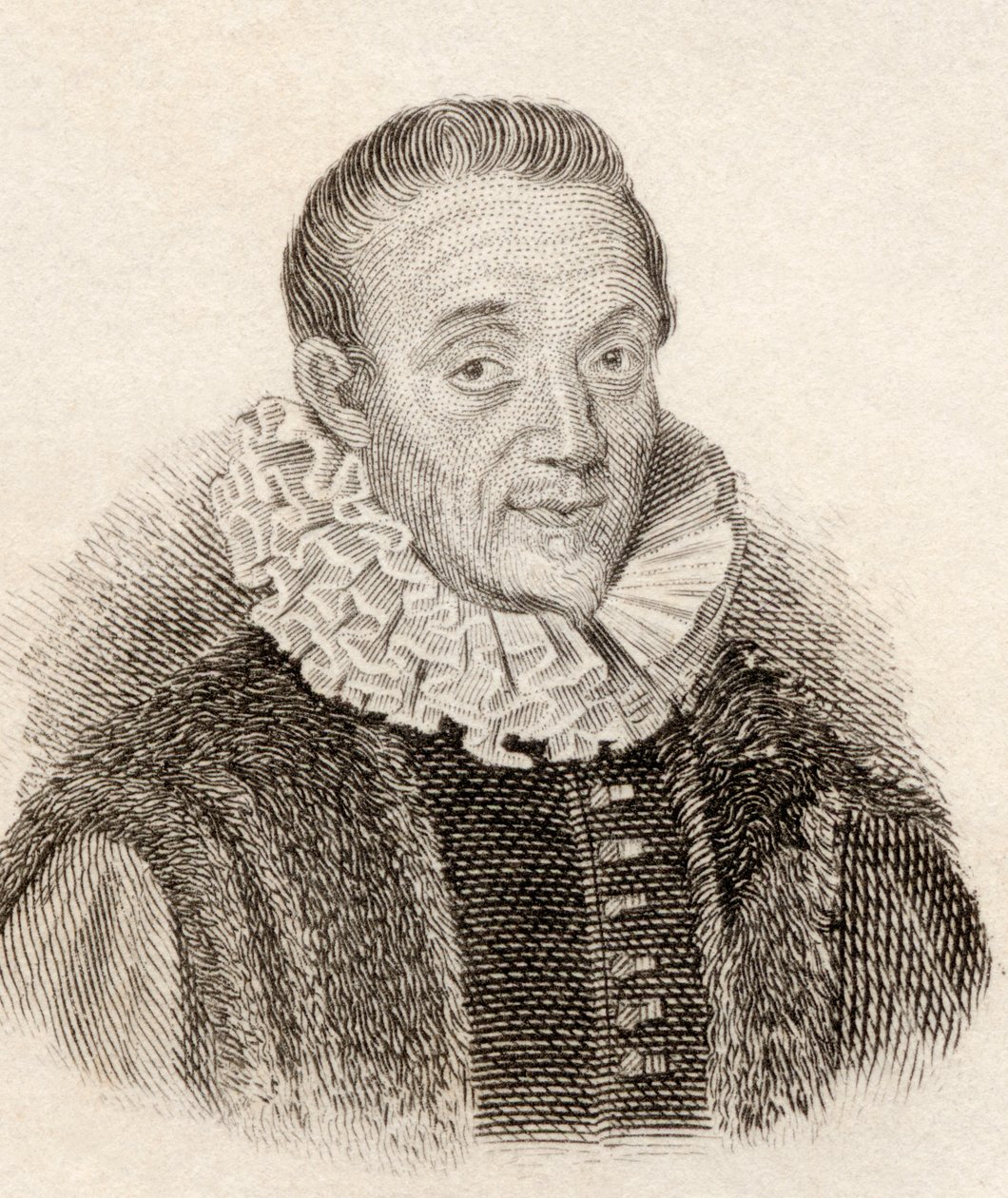 Jacques Auguste de Thou alias Thuanus, Franse historicus, uit Crabbes Historisch Woordenboek gepubliceerd 1825 door French School