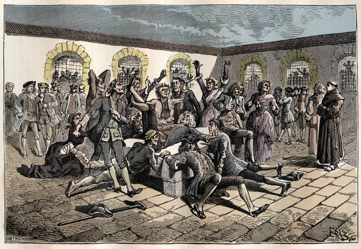 Jansenistische convulsionair (of Saint Medard) in de 18e eeuw: 