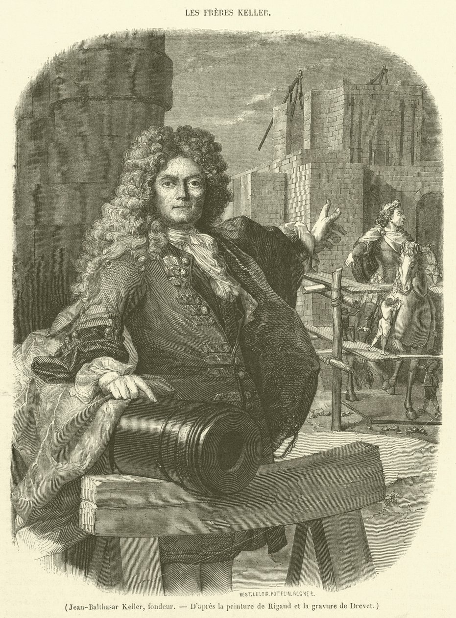 Jean-Balthasar Keller, gieter (gravure) door French School