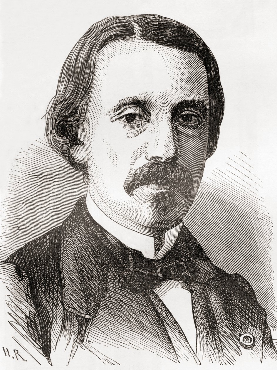 Jean Bernard Léon Foucault, uit Les Merveilles de la Science, gepubliceerd ca. 1870 door French School