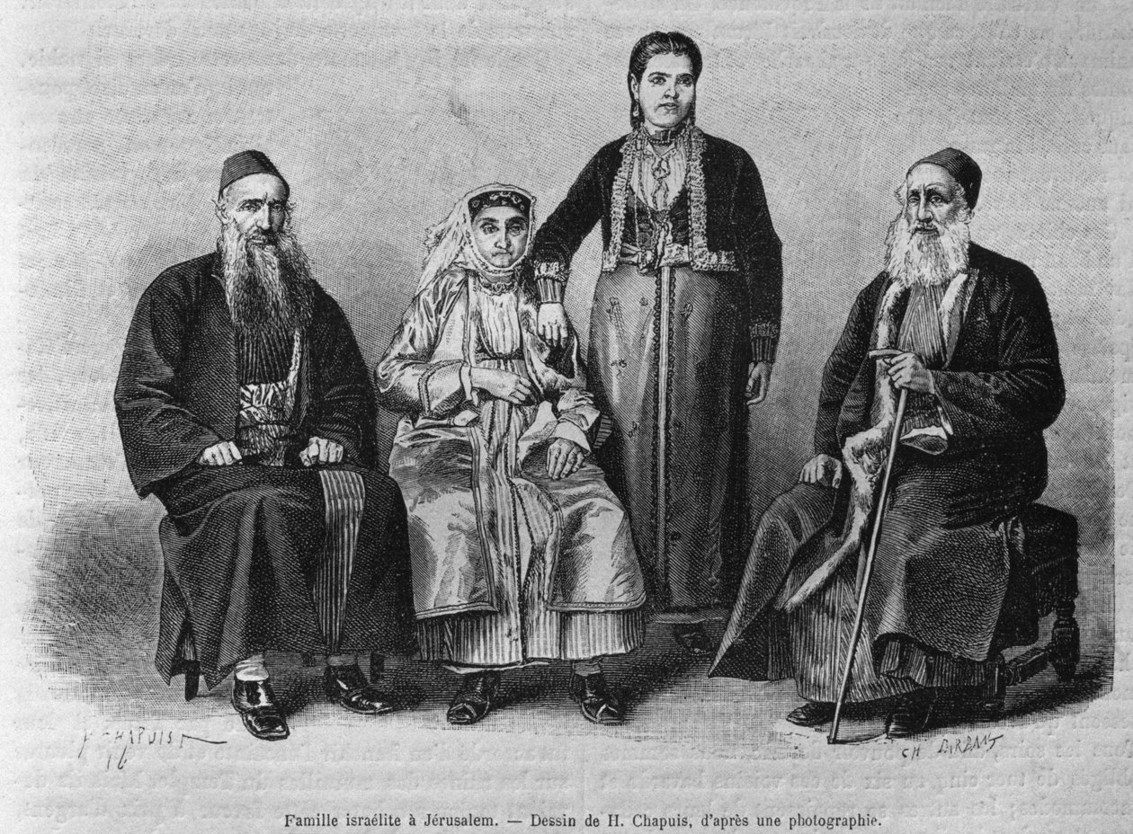 Joodse familie van Jeruzalem, uit La Syrie d