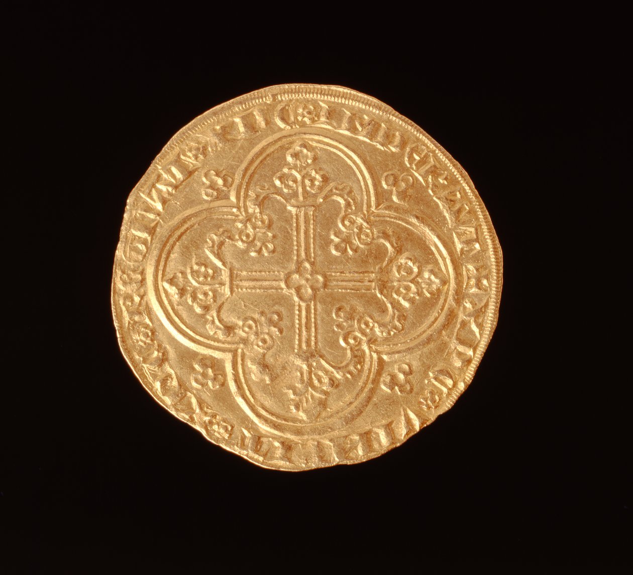 Jan II De Goede (1319-64) Koning van Frankrijk, Franc a Cheval, 1350-64 (achterzijde) door French School