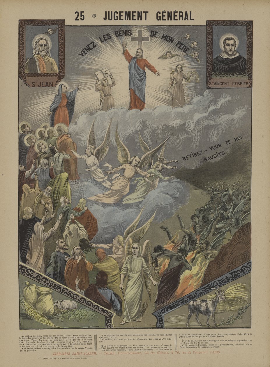 Dag des oordeels (kleurenlitho) door French School