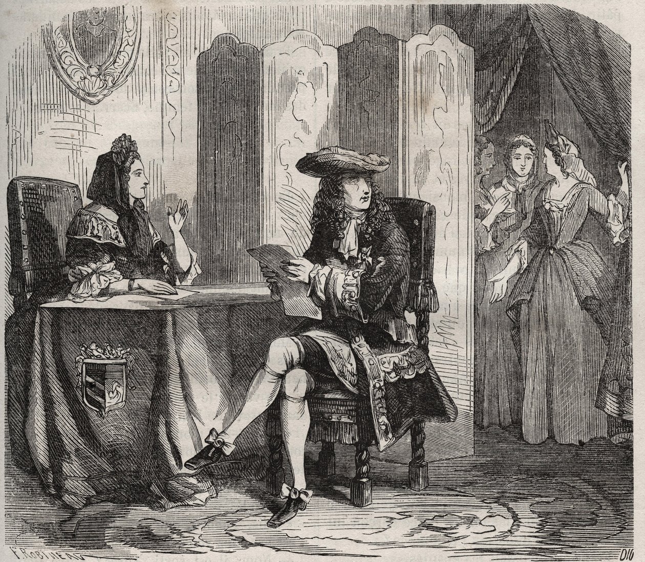 Koning Lodewijk XIV (1638 -1715) en zijn vrouw, de Markiezin van Maintenon (Francoise d