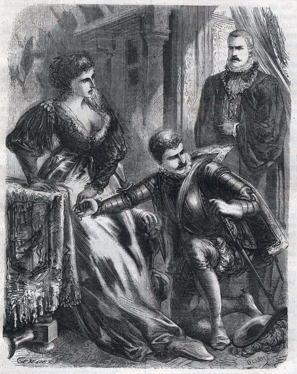 Koning Filips II (1527-1598) betrapte zijn zoon, prins Don Carlos (1545-1568), terwijl hij probeerde zijn stiefmoeder, koningin Elisabeth (1545-1568) (Elisabeth van Frankrijk of Isabelle van Valois), te schenden op 17 januari door French School