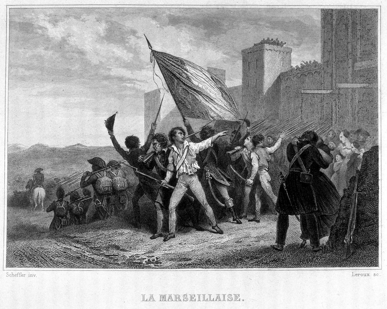 La Marseillaise (10 augustus) door French School