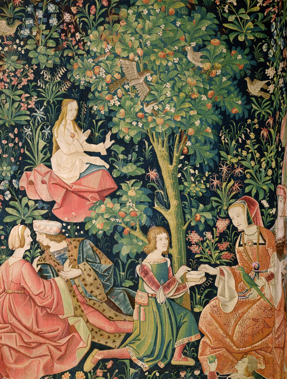 La Vie Seigneuriale: Scene Galante, c.1500 door French School