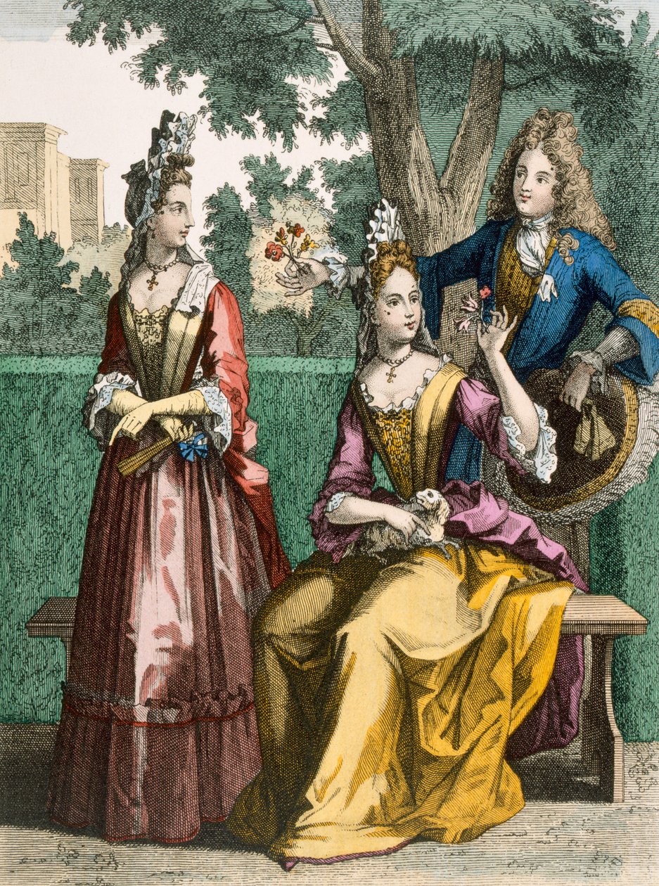 Formele Dagjurken van Dames, 1690 door French School