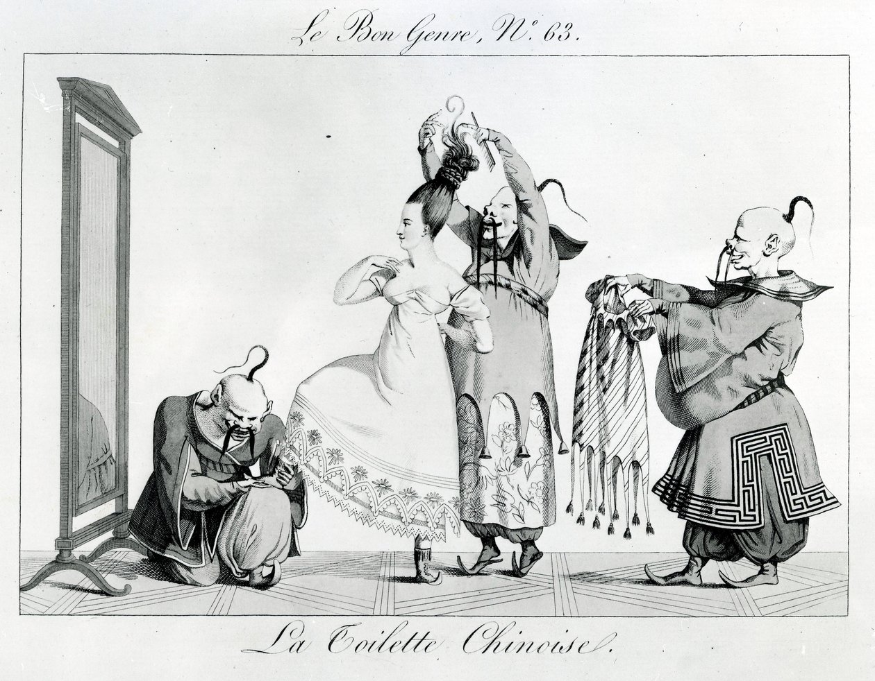 Le Bon Genre - La Toilette Chinoise, 1813 door French School