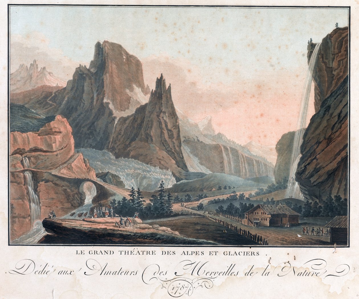 Het grote theater van Alpen en Gletsjers,
1787 (Ets en acquatint) door French School