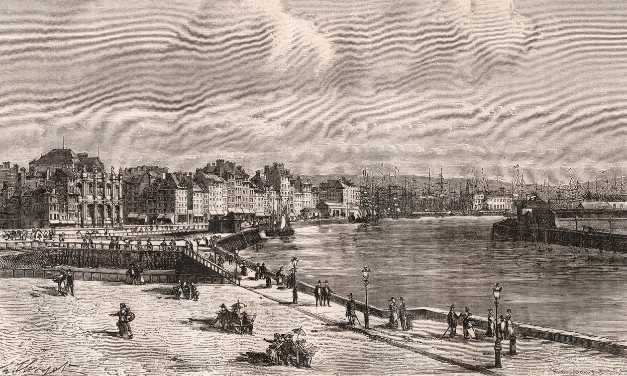 Le Havre - Normandië - gravure in 