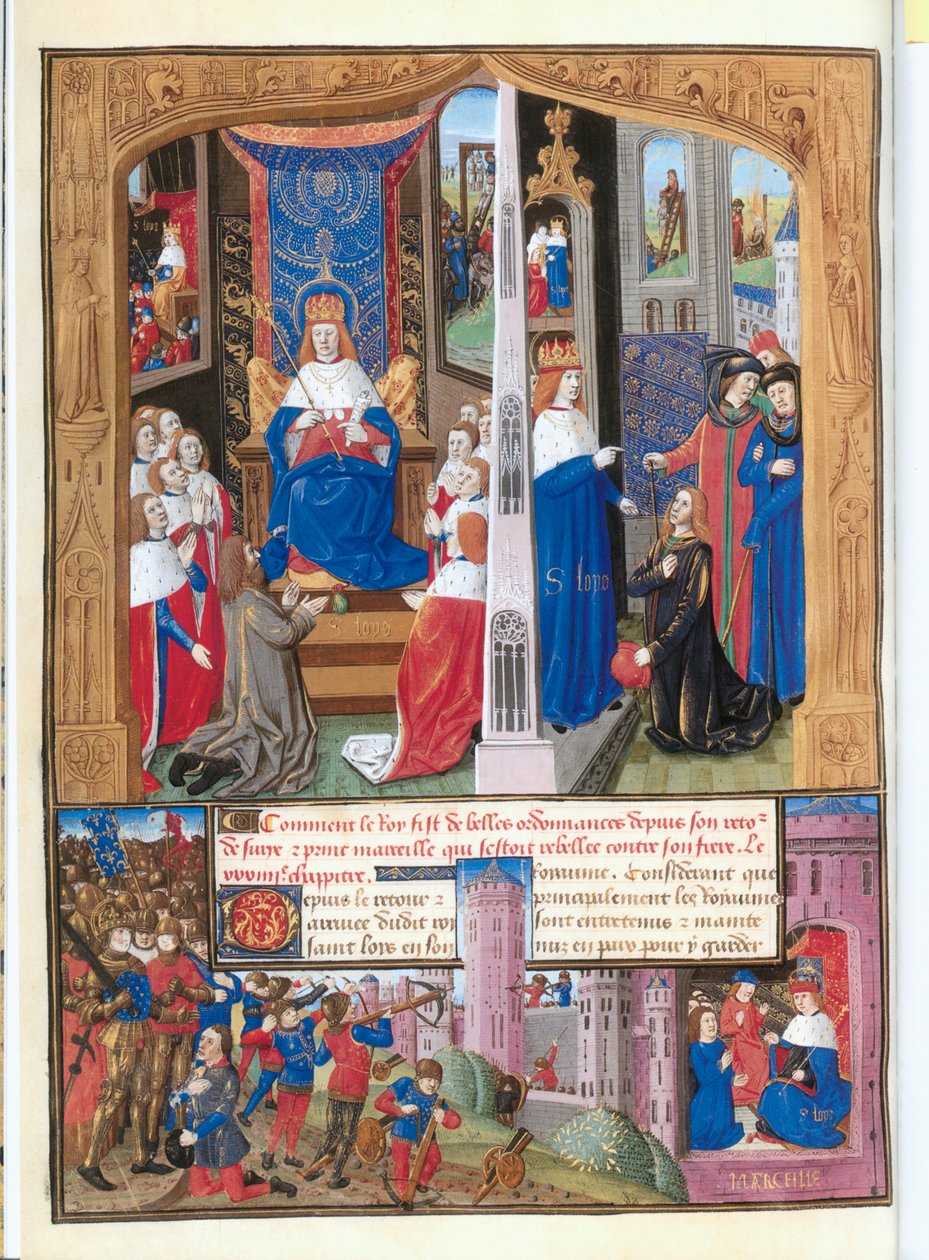 Le Livre des faits Monseigneur Saint Louis door French School