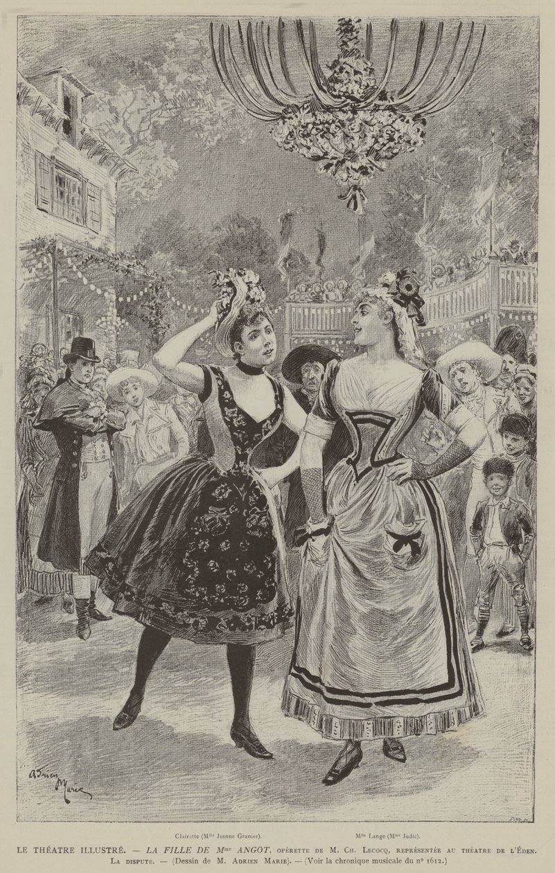 Le Theatre Illustre, La Fille de Mme Angot, operette de M Ch Lecocq, representée au theatre de l