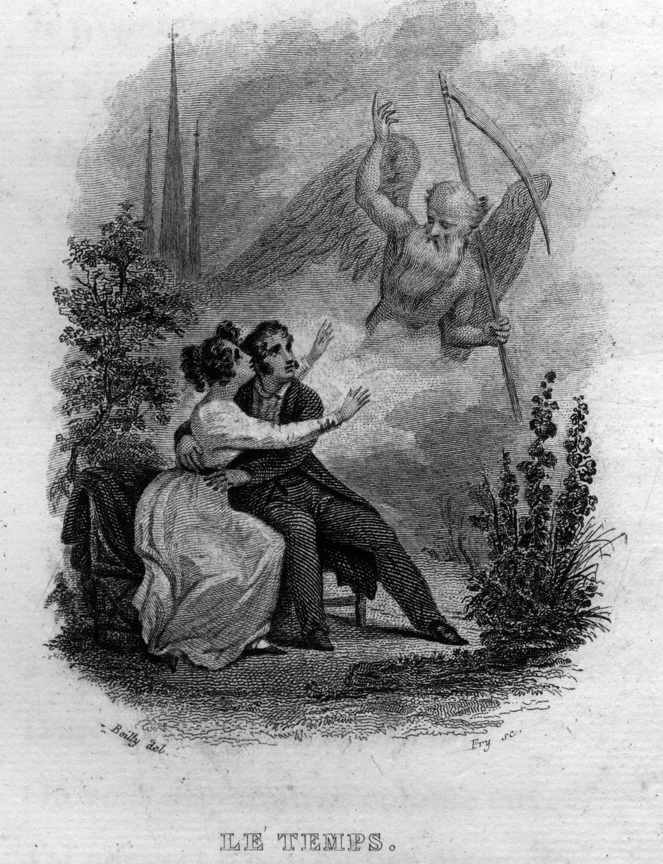 De tijd Chanson de Beranger in "Oeuvres completes" (1834) door Pierre Jean de Beranger (1780-1857), Franse dichter en songwriter. door French School