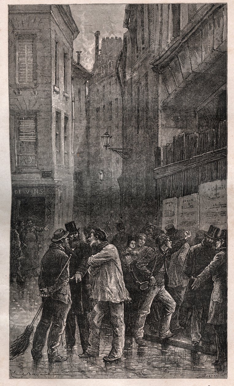 Les Posters - de mensen van Parijs worden wakker en vinden openbare mededelingen op alle muren die hen informeren over de staatsgreep op 2 december 1851 - in 